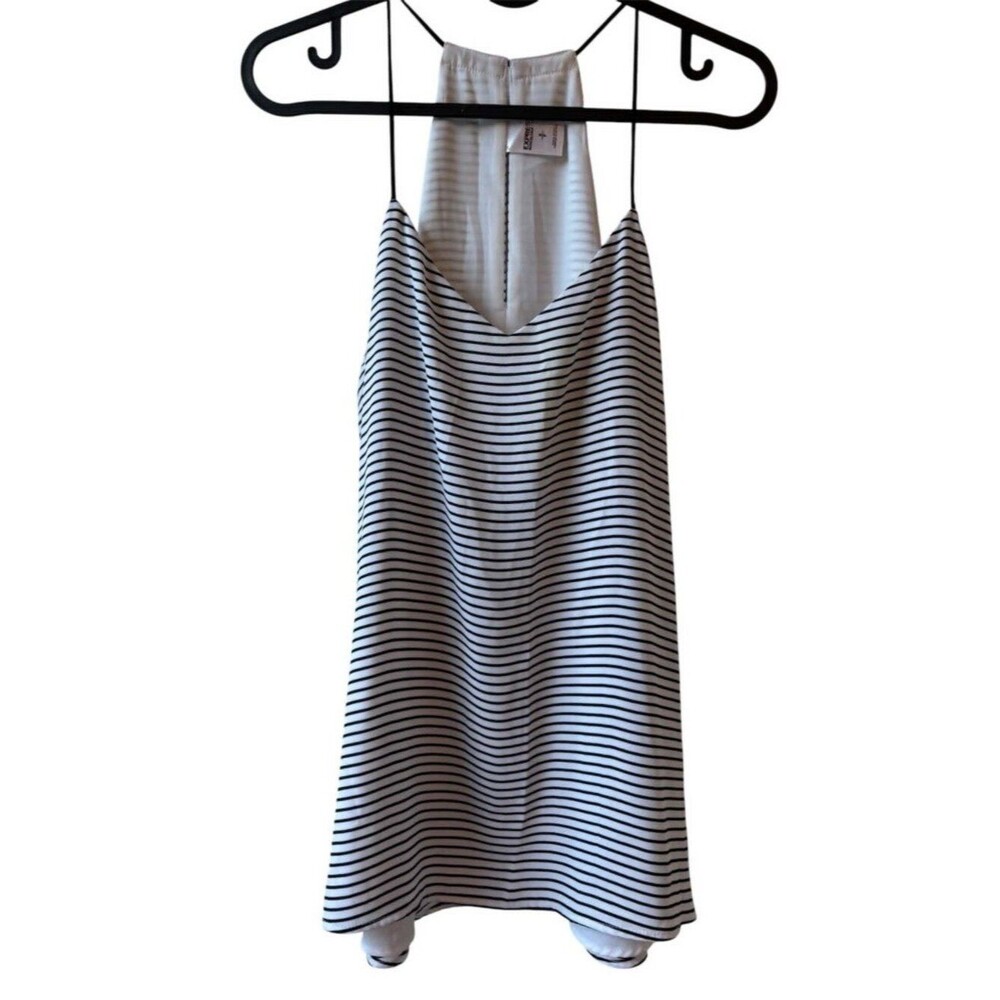 Express Size Small Women's Black & White Striped V-neck Camisole Tank Top